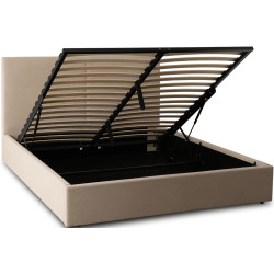 Кровать Mebel Elite Marsylia 140x200 Velvet с подъёмным механизмом (Beige) Thumb