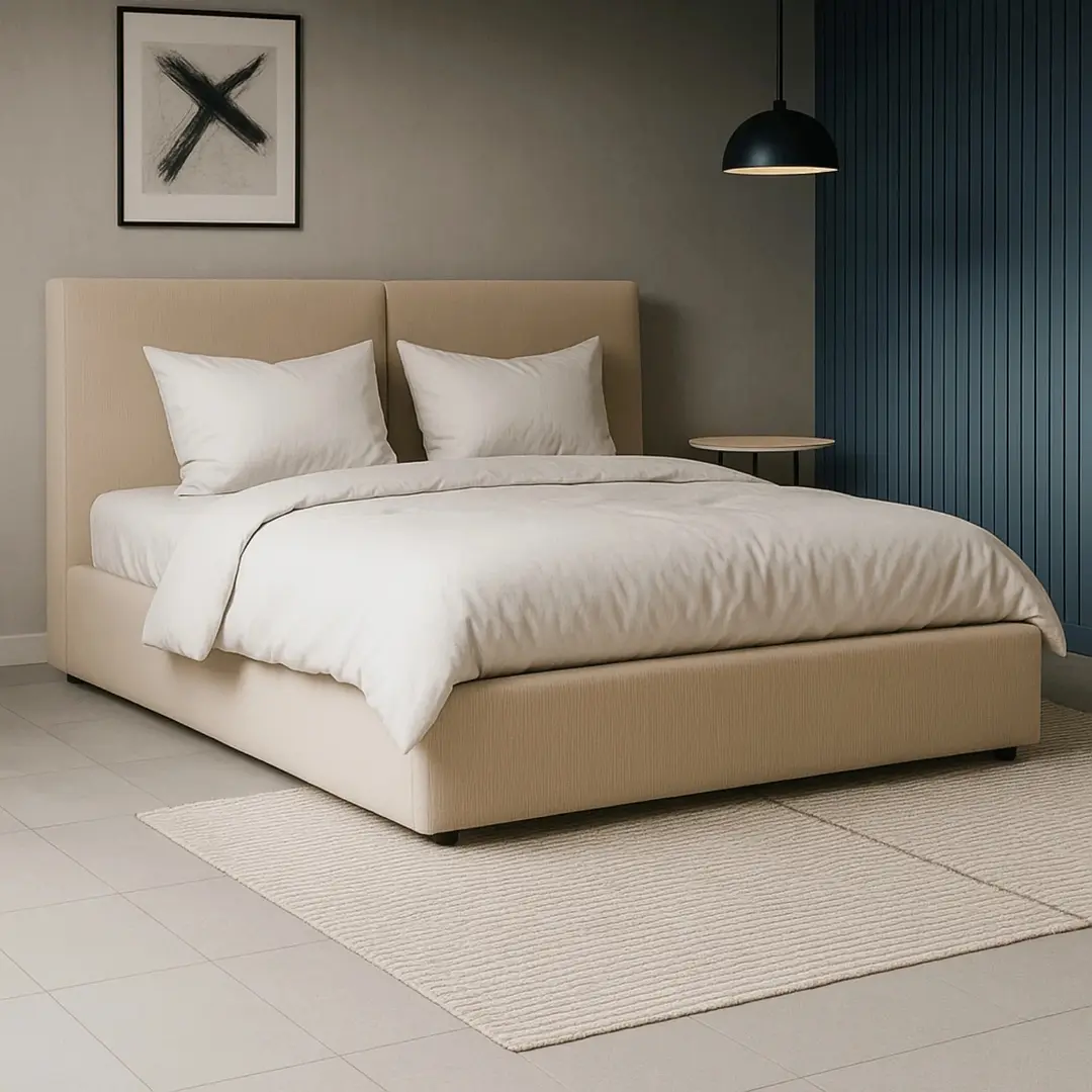Кровать Mebel Elite Marsylia 140x200 Velvet с подъёмным механизмом (Beige)