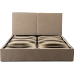 Pat Mebel Elite Marsylia 160x200 Velvet cu mecanism de ridicare (Beige) Thumb