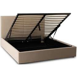 Pat Mebel Elite Marsylia 160x200 Velvet cu mecanism de ridicare (Beige) Thumb