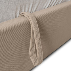 Pat Mebel Elite Marsylia 160x200 Velvet cu mecanism de ridicare (Beige) Thumb