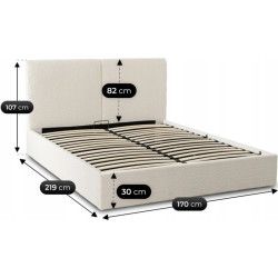 Pat Mebel Elite Marsylia mecanism de ridicare 140x200 Boucle (Cream) Thumb
