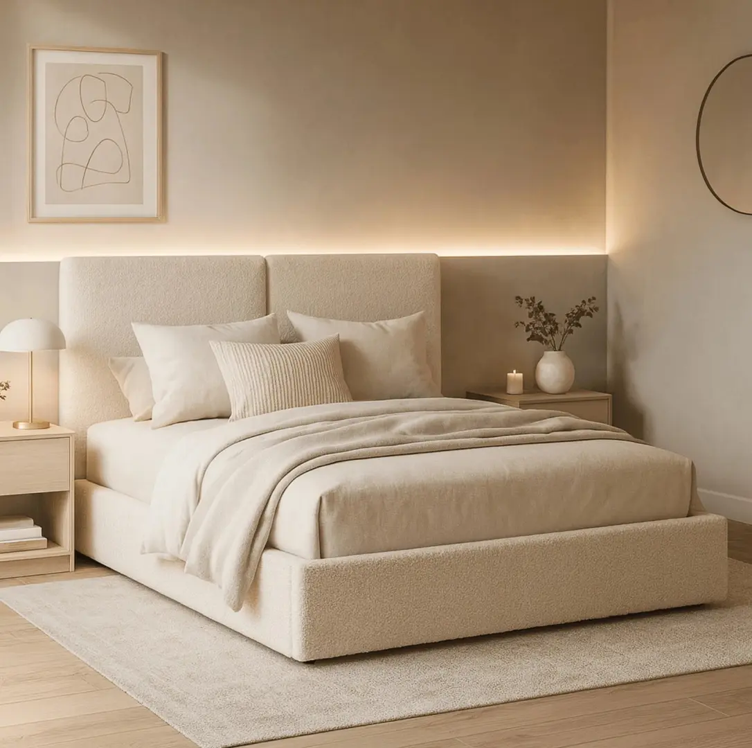 Pat Mebel Elite Marsylia mecanism de ridicare 140x200 Boucle (Cream)