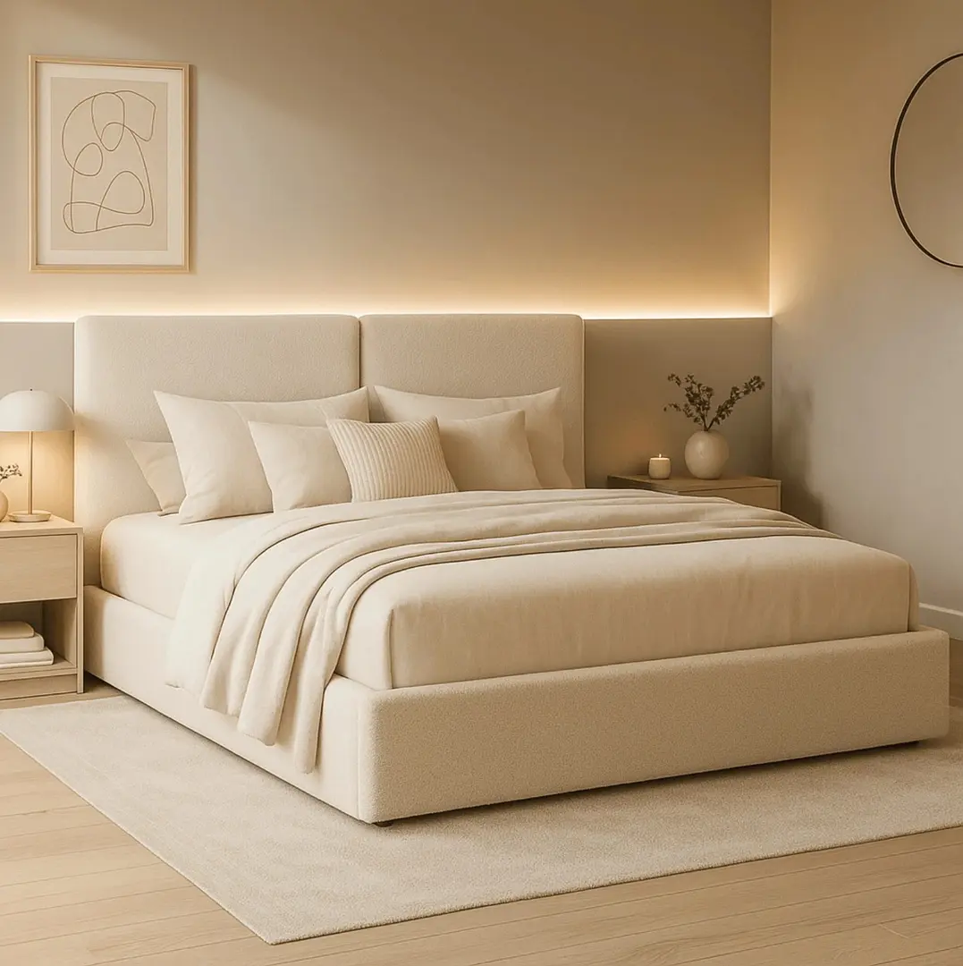 Pat Mebel Elite Marsylia mecanism de ridicare 160x200 Boucle (Cream)