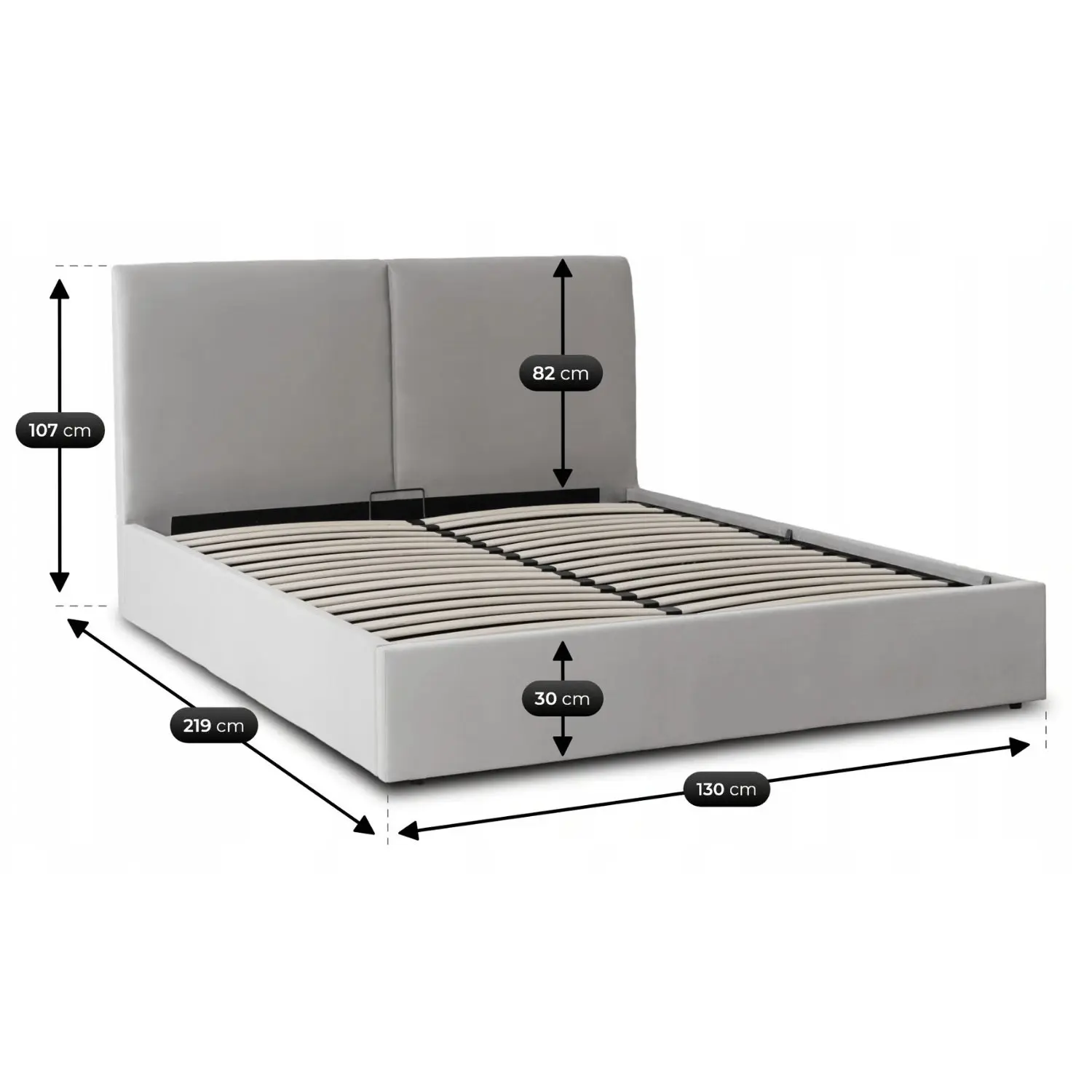 Pat Mebel Elite Marsylia Velour 120x200 (Grey) - 8