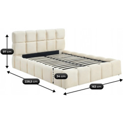 Pat Mebel Elite Muracja mecanism de ridicare 140x200 Velour (Cream) Thumb