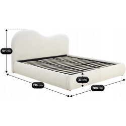 Pat Mebel Elite Talinn mecanism de ridicare 180x200 Boucle (Cream) Thumb