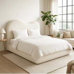 Pat Mebel Elite Talinn mecanism de ridicare 180x200 Boucle (Cream)
