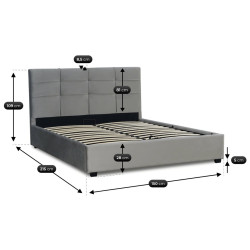 Pat Mebel Elite Tinga Velour 140x200 (Dark Grey) Thumb