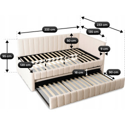 Кровать Mebel Elite Villemo 90/120x200 Boucle (Cream) Thumb