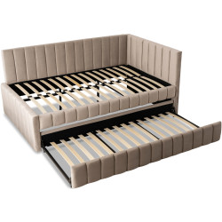 Кровать Mebel Elite Villemo 90/120x200 Velour (Beige) Thumb