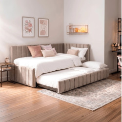 Кровать Mebel Elite Villemo 90/120x200 Velour (Beige)