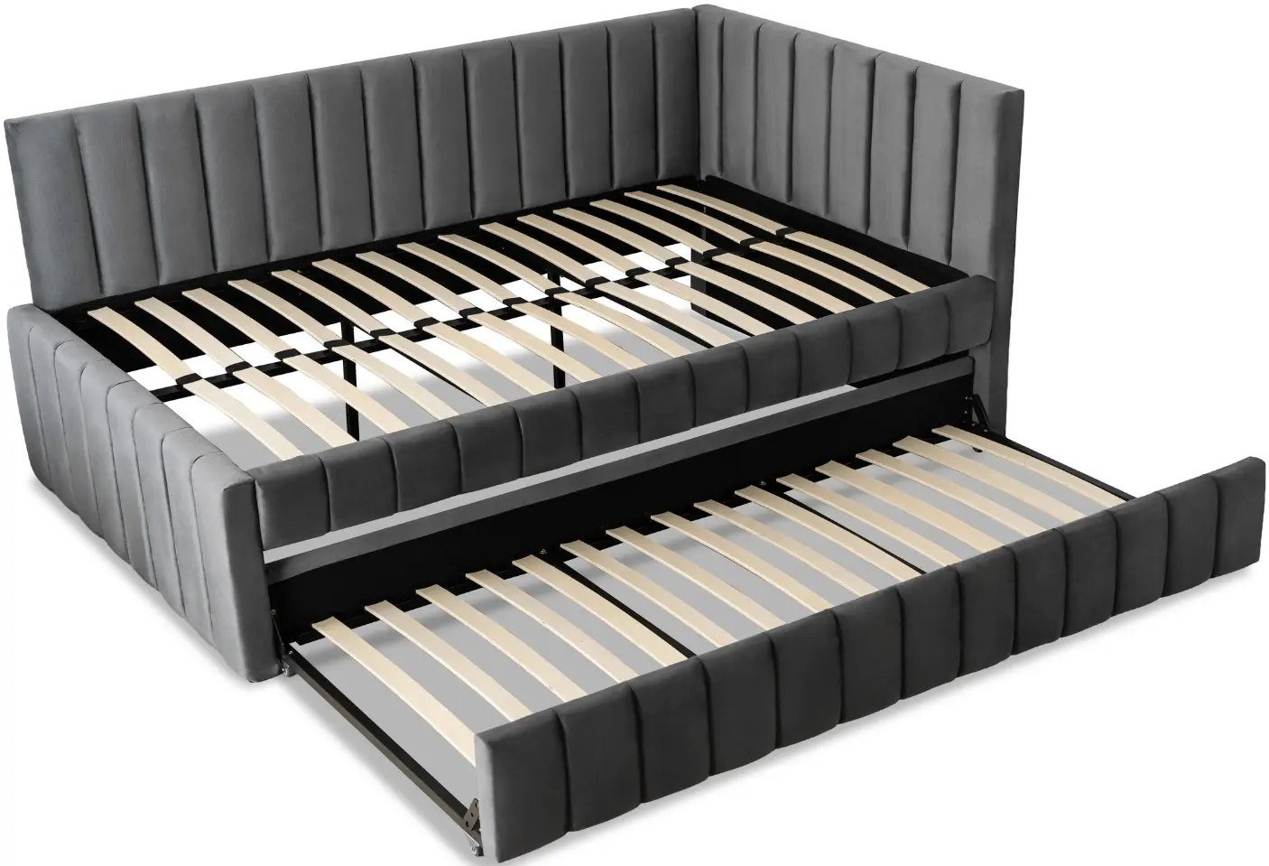 Кровать Mebel Elite Villemo 90/120x200 Velour (Grey) - 2