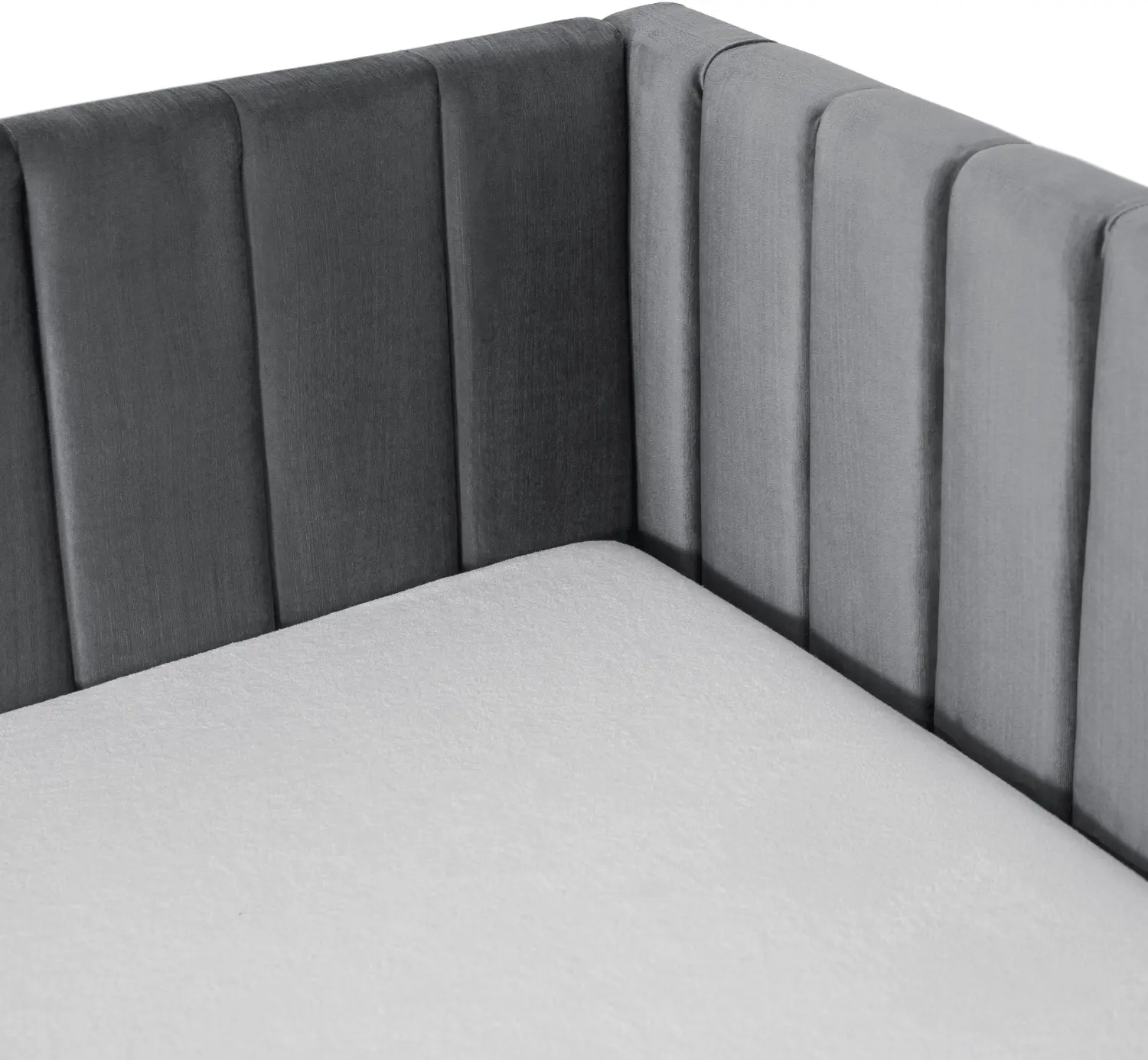 Кровать Mebel Elite Villemo 90/120x200 Velour (Grey) - 4