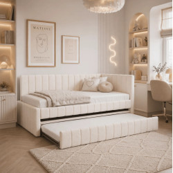 Кровать Mebel Elite Villemo 90x200 Boucle (Cream) Thumb