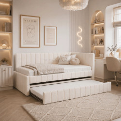 Кровать Mebel Elite Villemo 90x200 Boucle (Cream)