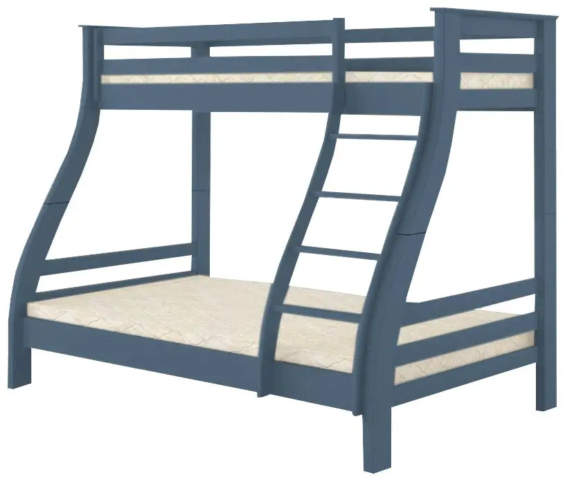 Двухъярусная кровать Mebigrand Аляска 140/90x200 (Синий)