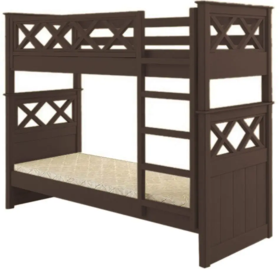 Двухъярусная кровать Mebigrand Мальта 80x200 (Орех Темный)
