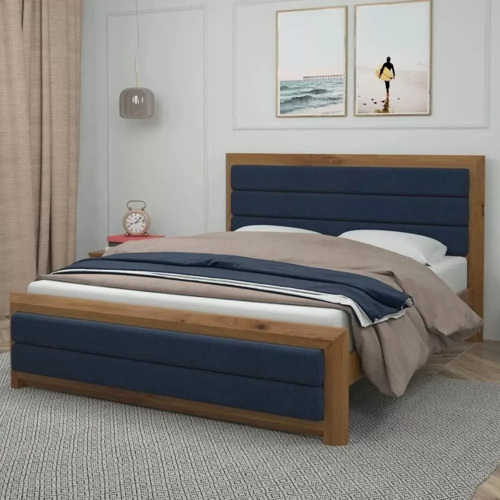 Кровать Mebigrand Barcelona 140x200 Alaska 11 (Blue)
