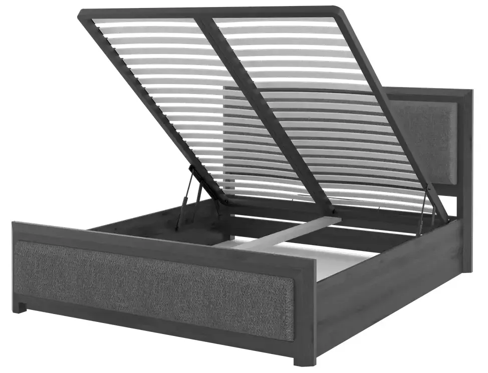 Кровать Mebigrand Barcelona Lux 140x200 Alaska 97 (Graphite) - 3
