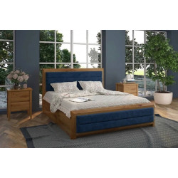 Кровать Mebigrand Barcelona Lux 160x200 Alaska 11 (Blue)