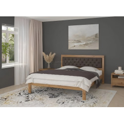 Кровать Mebigrand Pekin 180x200 М3/Alaska 04 (Brown/Light Walnut)