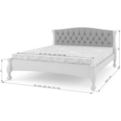 Кровать Mebigrand Ravenna 180x200 Alaska 05 (Grey) Thumb