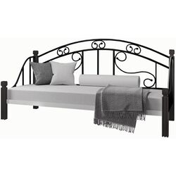 Pat-canapea Металл-Дизайн Orfey 80/90x190/200 (Black Velvet/Black)