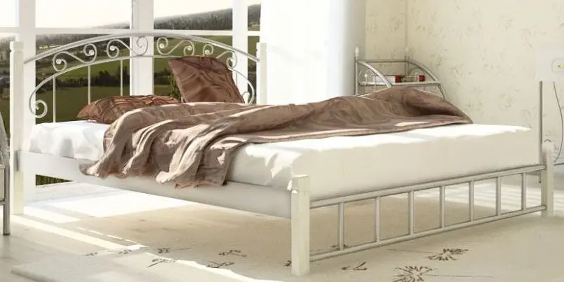 Pat Металл-Дизайн Afina 140x190 White (picioruse lemn)
