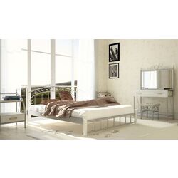 Pat Металл-Дизайн Afina 160x190 White (picioruse lemn) Thumb