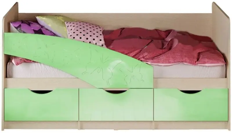 Pat Mif Babochki 80х160 (Light Green Metallic/Bleached Oak)