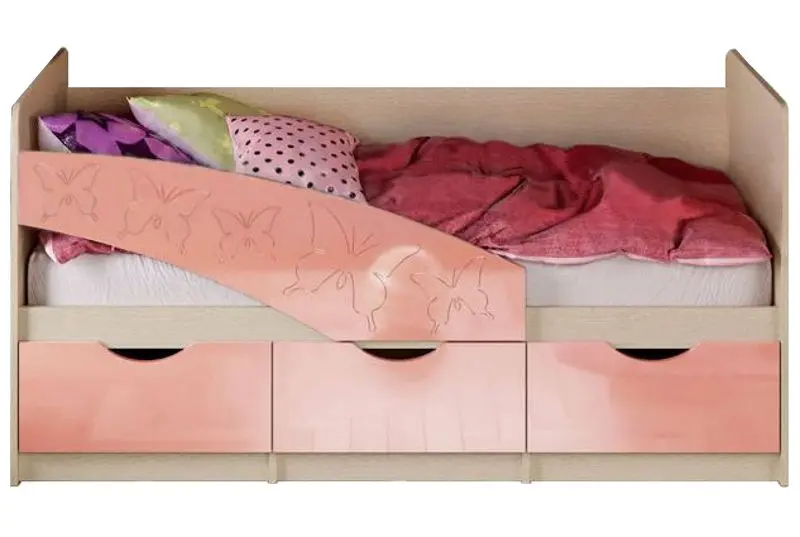 Pat Миф Babochki 80х180 (Pink Metallic/Bleached Oak)