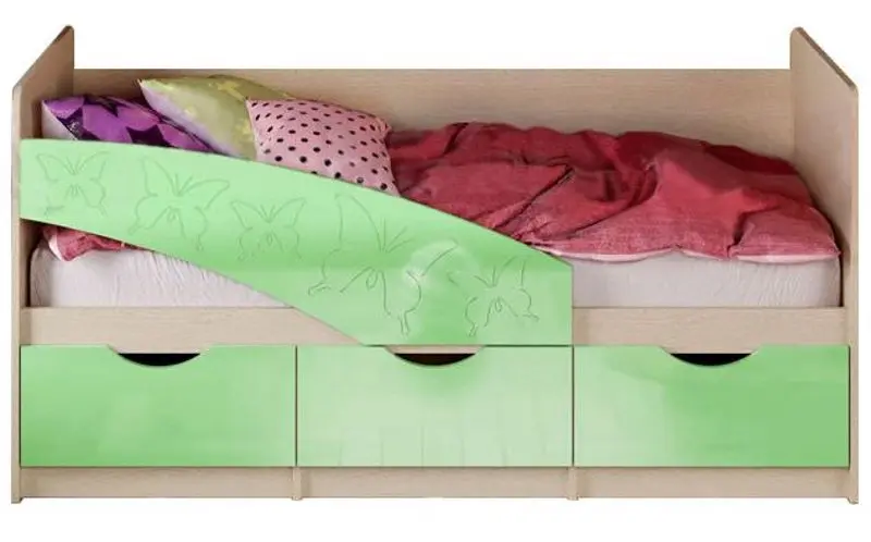 Pat Миф Babochki 80х180 (Light Green Metallic/Bleached Oak)