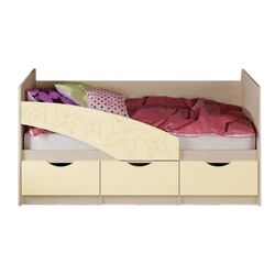 Кровать Миф Бабочки 80х180 (Ваниль/Дуб Беленый)