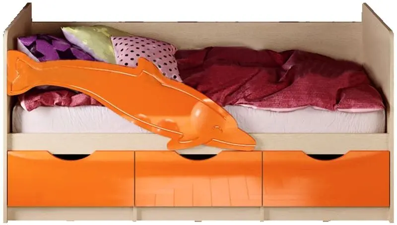 Pat Mif Delfin №1 80х160 (Orange Metallic/Bleached Oak)