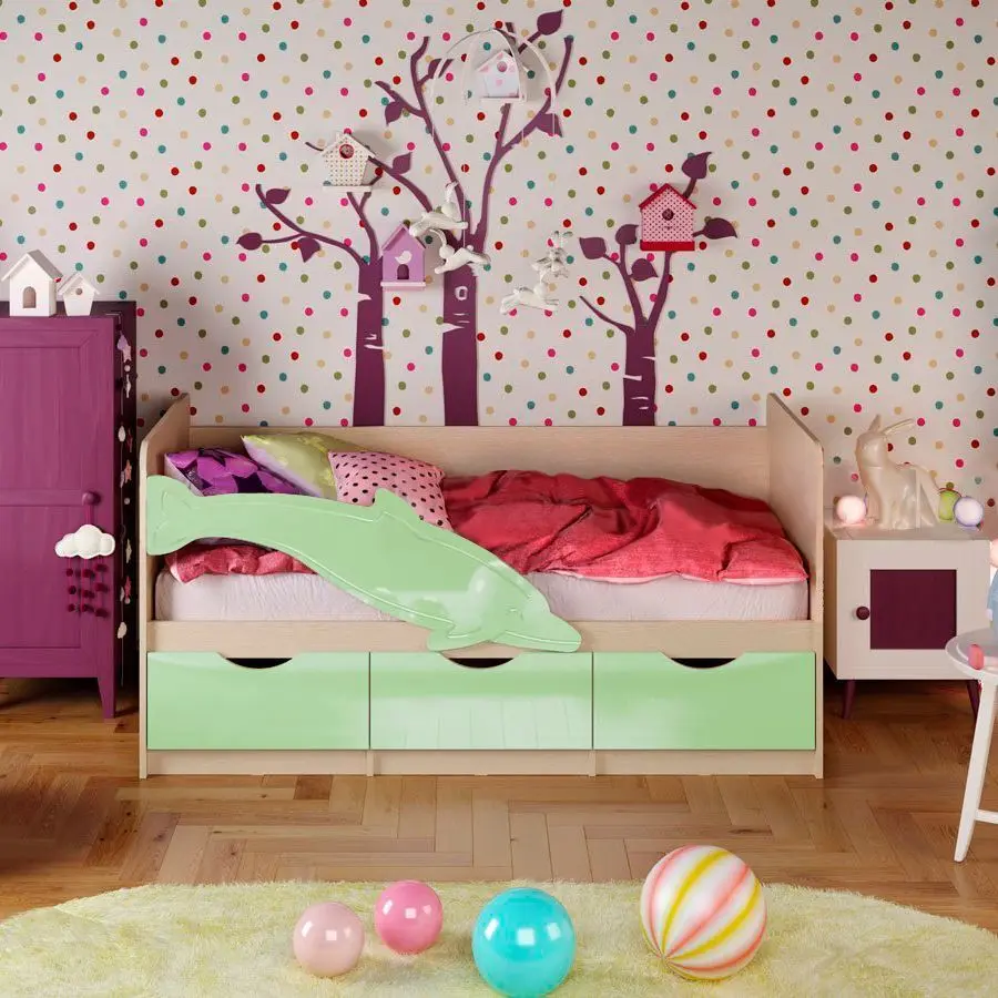 Pat Миф Delfin Nr.1 80х160 (Light Green Metallic/Bleached Oak) - 3