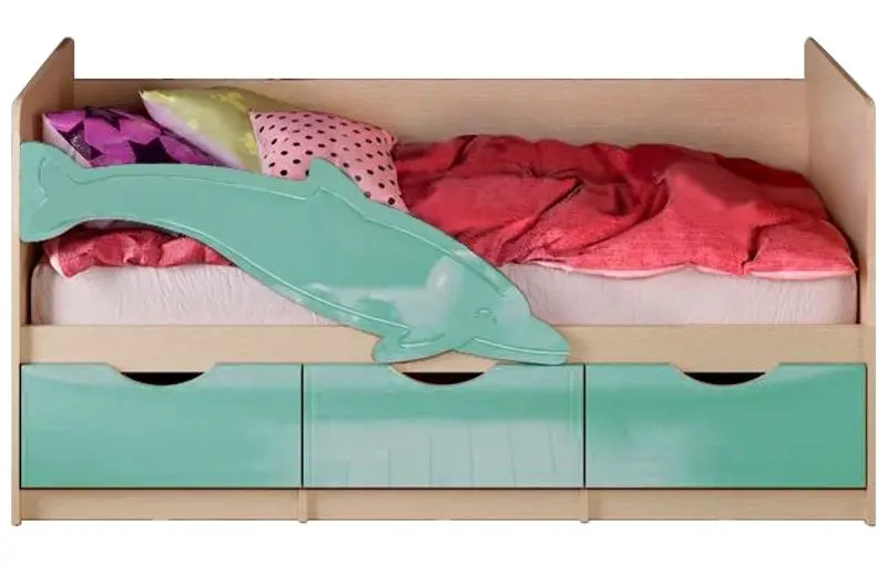 Pat Миф Delfin №1 80х200 (Turquoise Metallic/Bleached Oak)