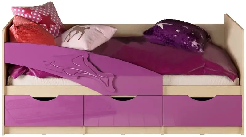 Pat Mif Delfin 80х180 (Purple Metallic/Bleached Oak)