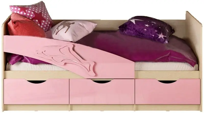 Pat Mif Delfin 80х180 (Pink Metallic/Bleached Oak)