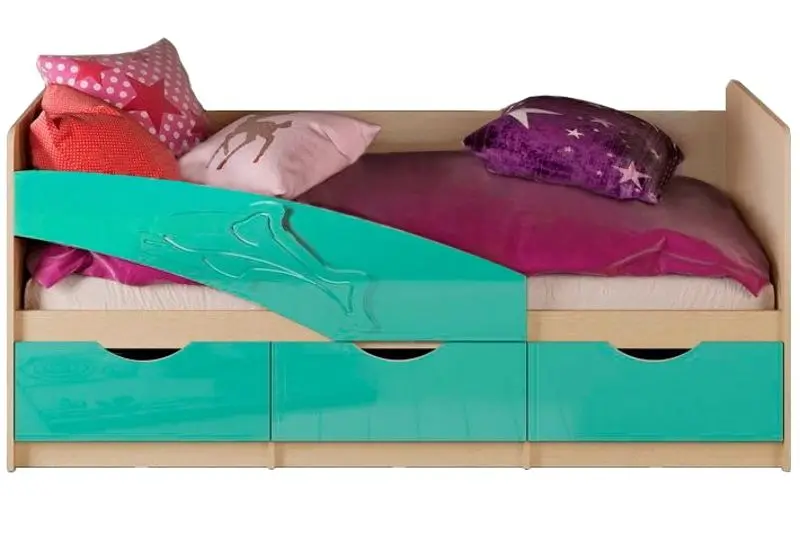 Pat Миф Delfin 80х200 (Turquoise Metallic/Bleached Oak)