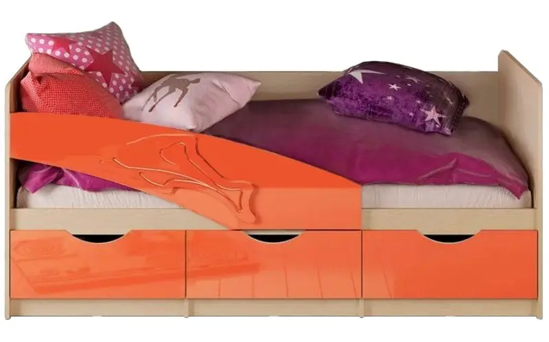 Pat Миф Delfin 80х200 (Orange Metallic/Bleached Oak)