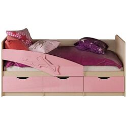 Pat Миф Delfin 80х200 (Розовый Металлик/Дуб Беленый)