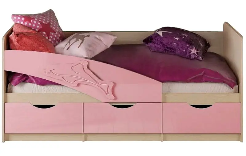 Pat Миф Delfin 80х200 (Розовый Металлик/Дуб Беленый)