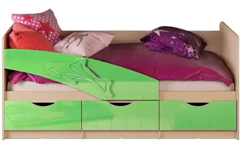 Pat Миф Delfin 80х200 (Light Green Metallic/Bleached Oak)