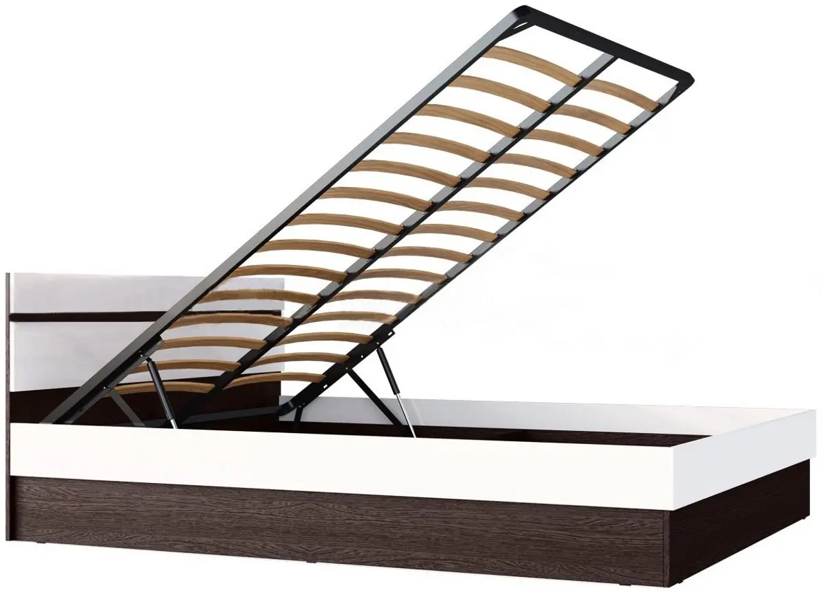 Кровать Миф Ким 140х200 Белый Глянец/Дуб Венге (c подъем. мех) - 2