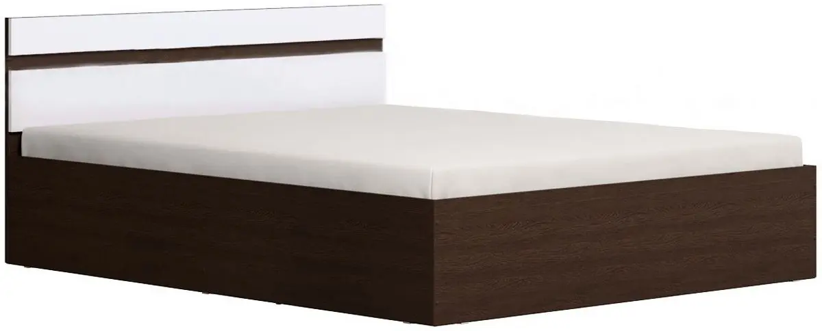 Кровать Миф Ким 140х200 Белый Глянец/Дуб Венге (c подъем. мех)