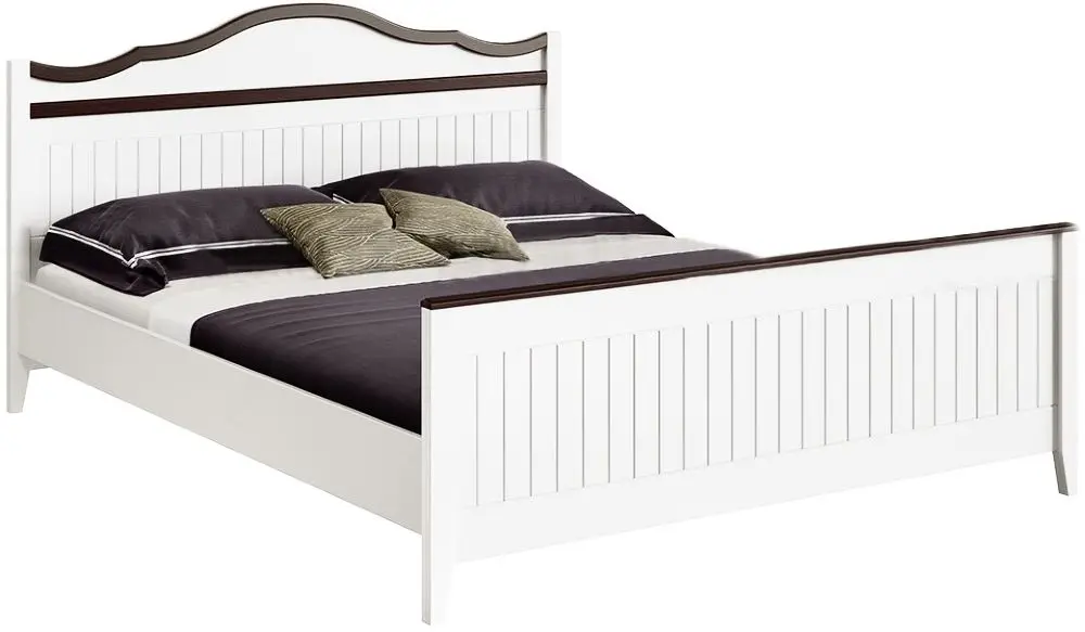 Кровать Миф Вояж 160х200 (Белый Матовый/Дуб Венге)