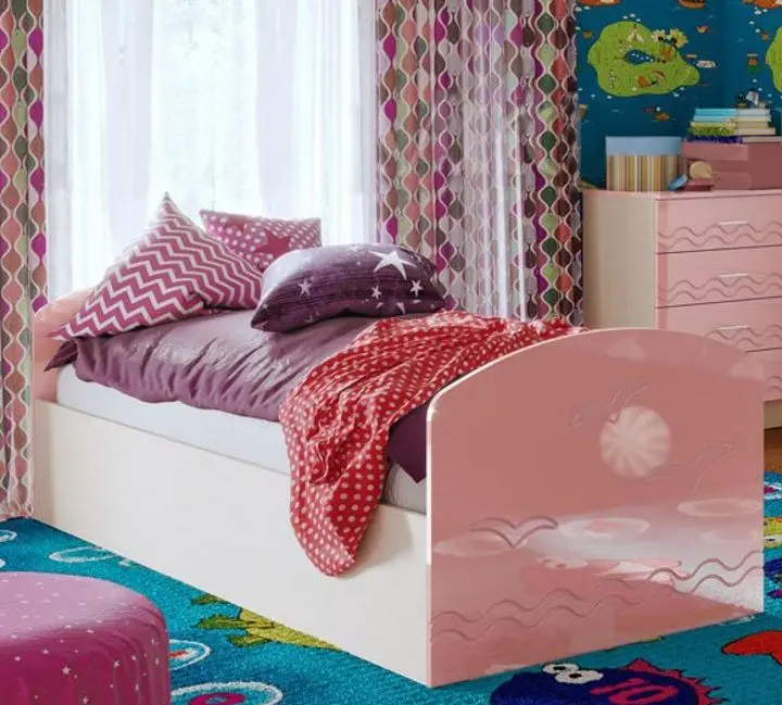 Pat Mif Yunior-2 80x200 (Pink Metallic/Bleached Oak) - 2