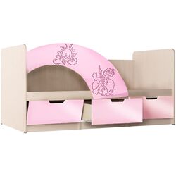 Pat Mif Yunior-3 80х160 (Pink Metallic/Bleached Oak)