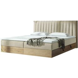 Континентальная кровать Mirjan24 Bibiarko/Harmony 140x200 (Gold Craft Oak/Beige)